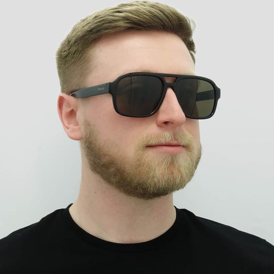 Gucci Aviator Herren Schwarz Braun Polarisiert GG1342S - Image 5