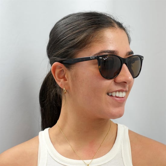 Lunettes De Soleil Ray-Ban Wayfarer II RB2185 902/57 Havana Brun Polarisé - Image 5