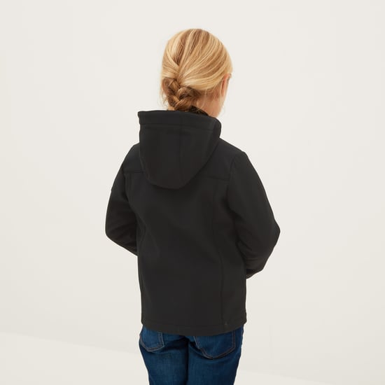 Koroma Kids Softshell Hooded Jacket Black - Image 3