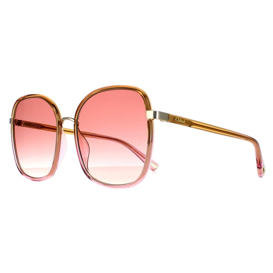 Chloe Square Womens Yellow to Pink Crystal Fade und Gold Pink Gradient CH0031S Franky - Image 2