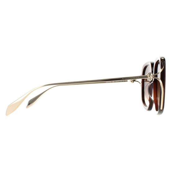 Alexander McQueen Quadratisch Damen Braun Gold Braun Gradient AM0374S - Image 4