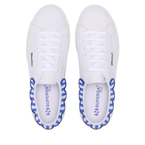 Superga - Herren/Damen Unisex Sneaker "3740 Leggera", Schirm (Glänzend Blau/Weiß) - Image 4