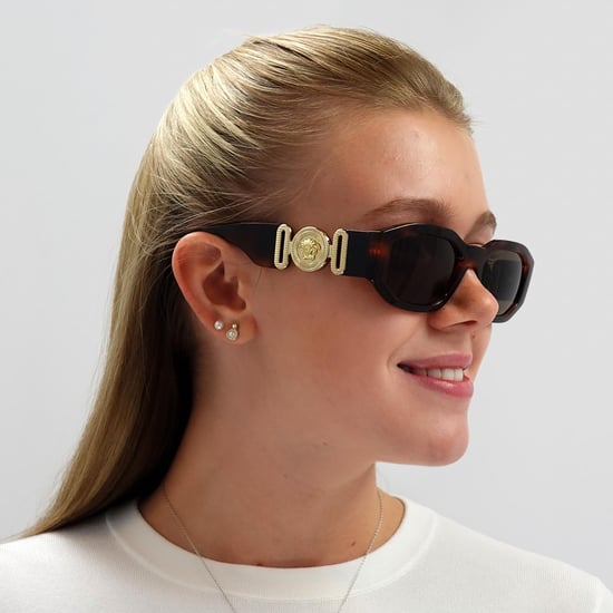 Versace Rectangle Unisex Havanna Dunkelbraun VE4361 Sonnenbrille - Image 5