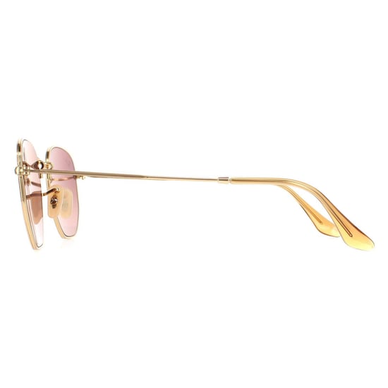 Ray-Ban Square Unisex Poliertes Gold Braun Gradient Sechseckig RB3548N - Image 3