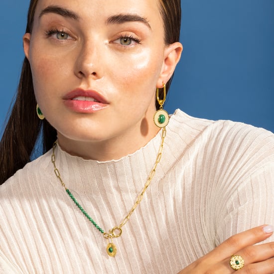 Luxenter Malachit-Halskette aus 18 Karat Gelbgold - Mossir - Image 2