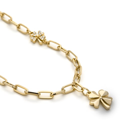 Luxenter Halskette aus 18K Gelbgold mit Brillant Zirkonia - Blume - Image 6