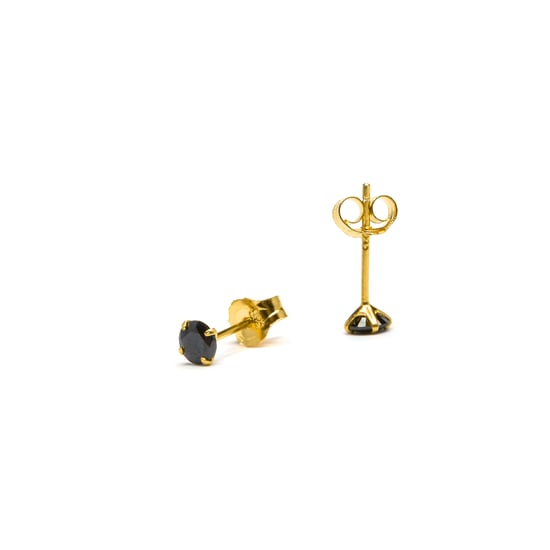 Luxenter Ohrringe, 925er Sterlingsilber und 18K vergoldeter Onyx Zirkonia - Image 6