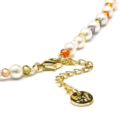 Luxenter Multicolor Kristall-Halskette aus 18K Gelbgold - Amio - Image 6