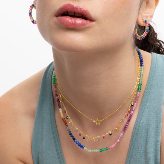 Luxenter, Ohrringe in violettem Aiel-Kristall aus 18 Karat Gelbgold - Image 3