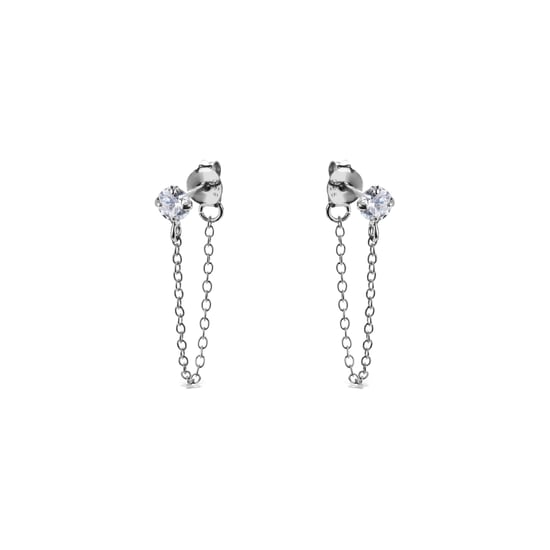 Luxenter Sterling Silber 925 Ohrringe mit rhodiniertem Brillant Zirkonia - Essential - Image 3