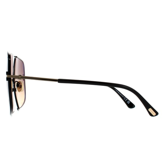 Tom Ford Aviator Herren Glänzend Schwarz Rauch Gradient - Image 3