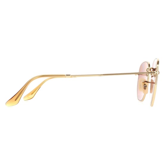 Ray-Ban Square Unisex Poliertes Gold Braun Gradient Sechseckig RB3548N - Image 4
