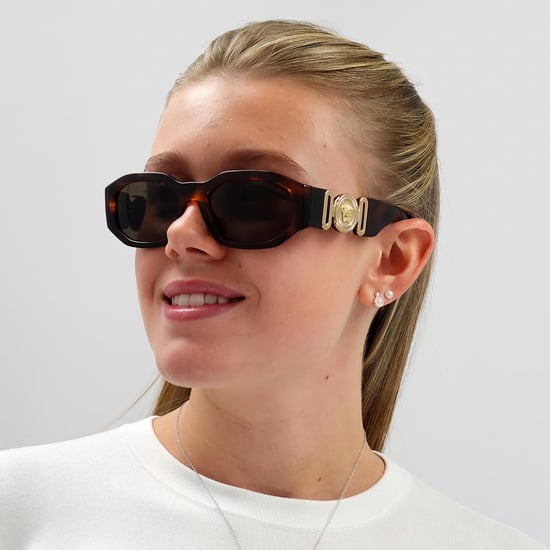 Versace Rectangle Unisex Havanna Dunkelbraun VE4361 Sonnenbrille - Image 6