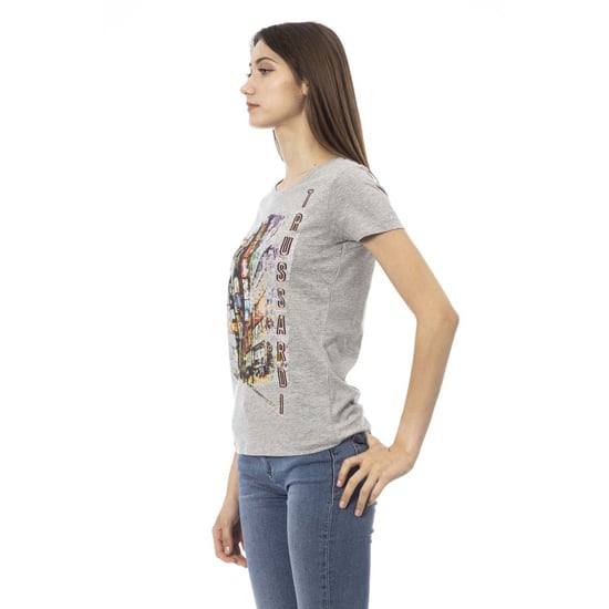 Graues T-Shirt mit Kurzarm und Grafik - Image 2