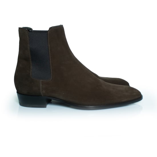 Saint Laurent Chelsea-Stiefeletten aus khakifarbenem Wildleder - Image 4