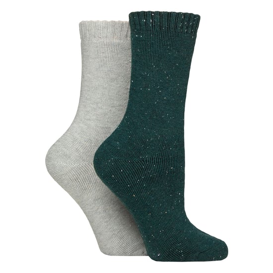 2 Paar Damen Thermo-Stiefelsocken | Voll gepolsterte warme Wollmischung Wanderstrümpfe - Image 1
