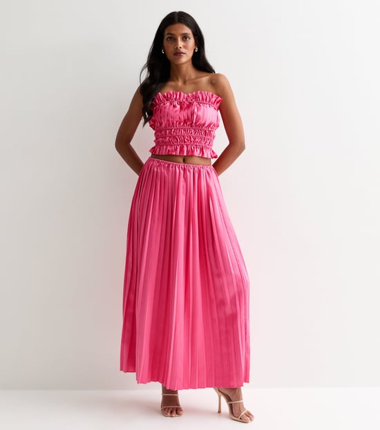 Rosa Faltenrock Maxi Rock - Image 1