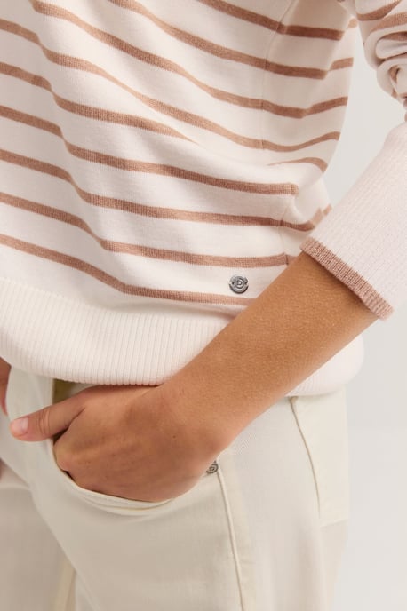Bugatti Damen Pullover Rundhals mit Streifen - Image 4