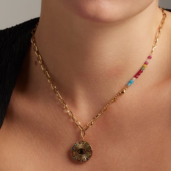 Luxenter Multicolor Kristall-Halskette aus 18K Gelbgold - Targey - Image 3
