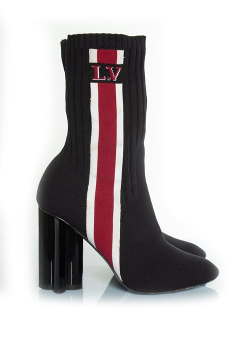 Louis Vuitton Silhouette Stiefel aus schwarzem Stoff - Image 5