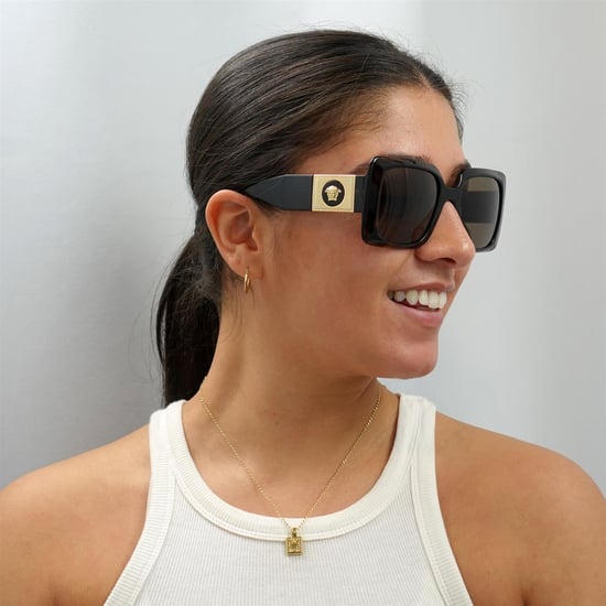 Versace Square Womens Havanna Dunkelbraun Sonnenbrille - Image 5