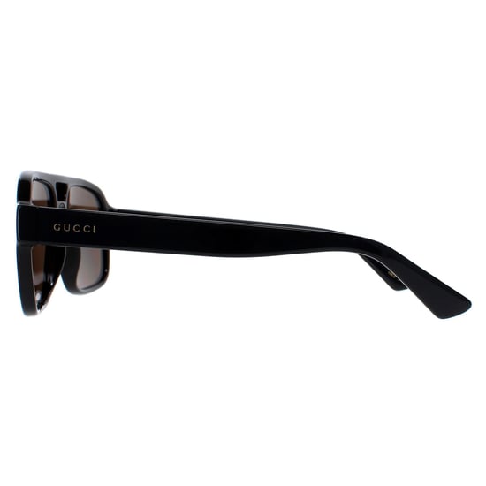 Gucci Aviator Herren Schwarz Braun Polarisiert GG1342S - Image 3