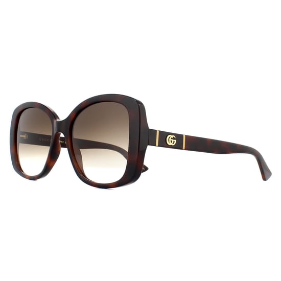 Gucci Schmetterling Damen Sonnenbrille Havana Braun Gradient - Image 2