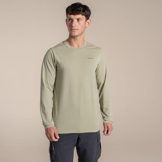Craghoppers - "Abel" T-Shirt für Herren Langärmlig (Lorbeer-Grün) - Image 4