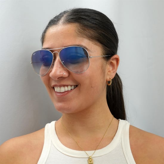 Ray-Ban Aviator Herren Silber Farbverlauf Hellblau Sonnenbrille - Image 5