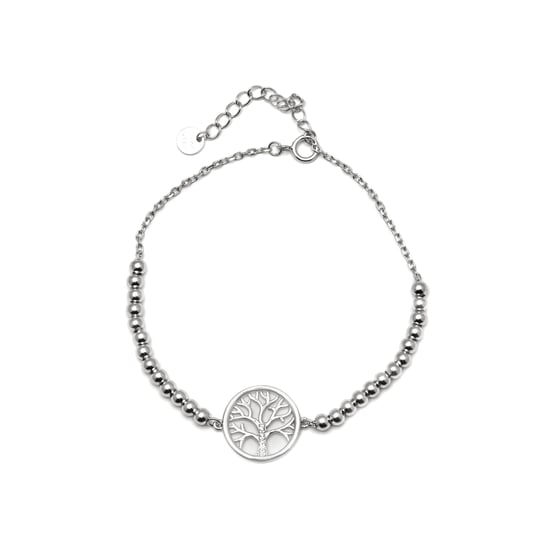 Luxenter-Armband, 925er Sterlingsilber und rhodinierter glänzender Zirkonia, Baum des Lebens - Image 3