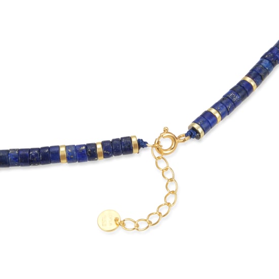 Luxenter Halskette aus 925er Sterlingsilber mit natürlichem Lapislazuli in 18K Gelbgold - Ihun - Image 6
