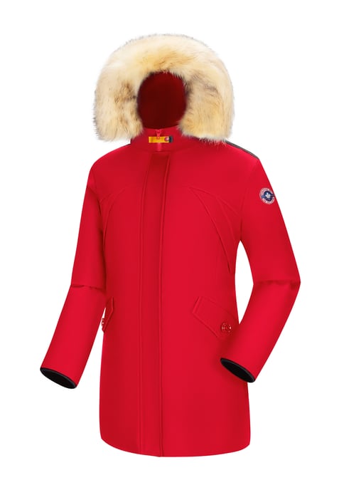Subprime-Parka für Frauen. Der Parka besteht aus hochwertigem Polyester und hat ein warmes Innenfutter. Er ist ideal für die kalten Wintermonate. Der Pelzkragen besteht aus Kunstpelz und ist abnehmbar. Die Jacke hat einen Reißverschluss von oben nach unte - Image 2