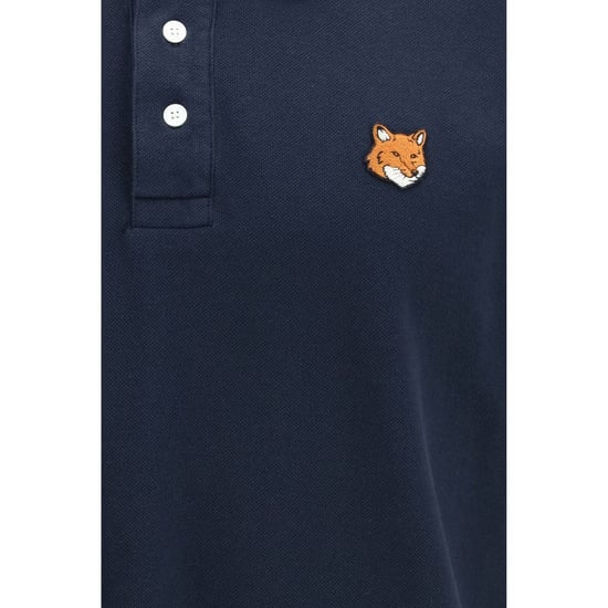 Maison Kitsuné Blauer Baumwoll-Polo-Shirt - Image 3