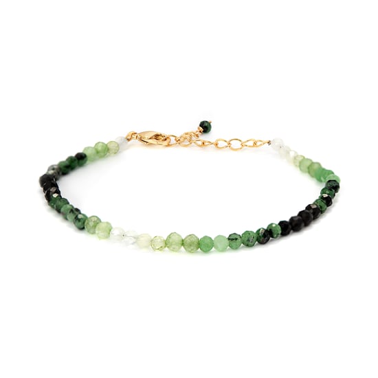 Luxenter Grüner Kristall Armband aus 18K Gelbgold - Halok - Image 1