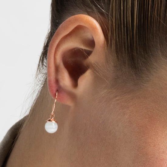 Luxenter, Ohrringe aus 925er Sterlingsilber und Katzenaugen mit 18 Karat Roségoldplattierung - Image 3