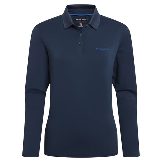 Craghoppers - "Thornbury" Poloshirt für Damen, Nosilife, Emblem, Langärmlig (Marineblau) - Image 2