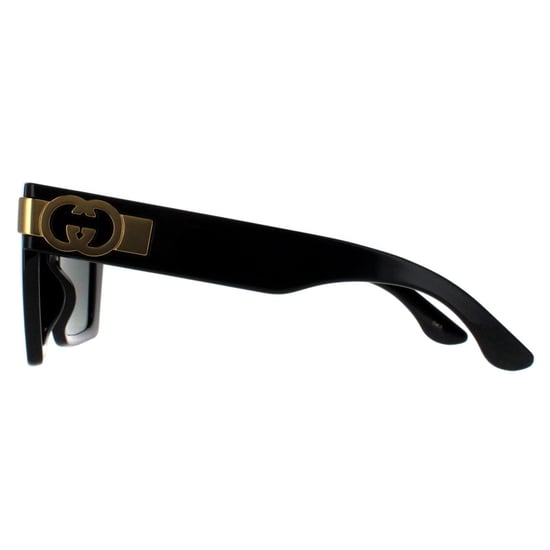 Gucci Square Womens Schwarz mit Gold Grau GG1689S - Image 3