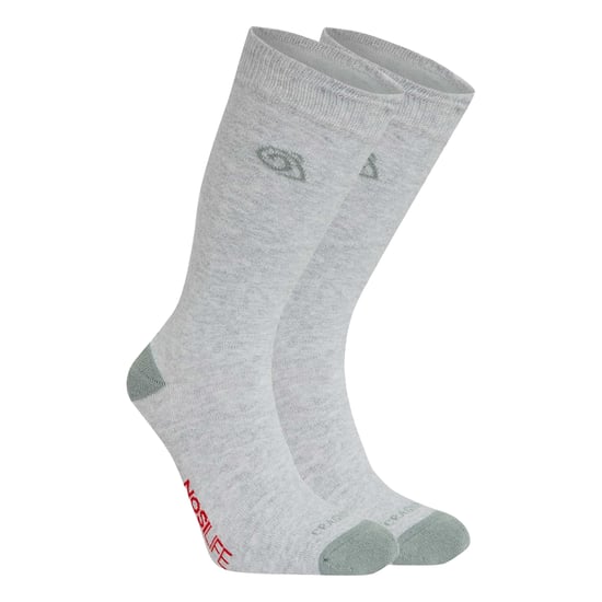 Craghoppers - "Insect Repellent" Socken für Herren/Damen Unisex (Hellgrau Meliert/Flechten-Grün) - Image 2
