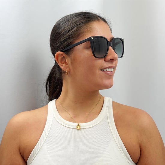 Gucci Square Womens Schwarz Grau Gradient Sonnenbrille - Image 5