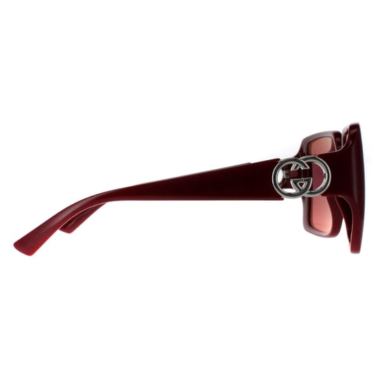 Gucci Square Womens Burgund mit Silber Rot mit Silber Spiegel GG1692S - Image 4