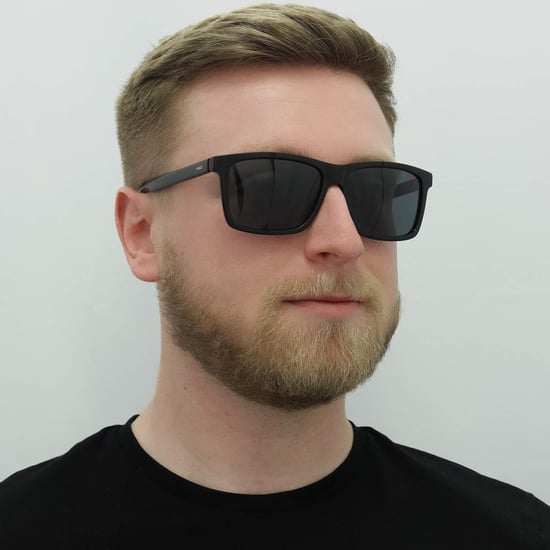 Hugo by Hugo Boss Rectangle Mens Schwarz Grau Sonnenbrille - Image 5