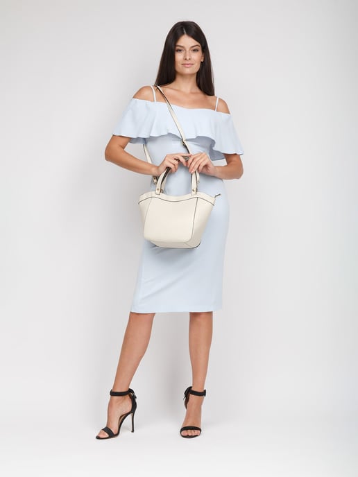 Giulia Monti Schultertasche Hellbeige - Image 5