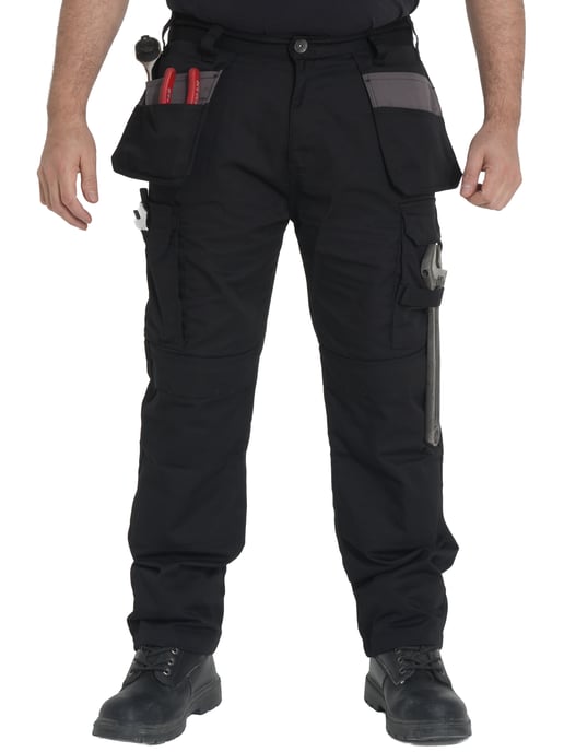 Kruze von Enzo | Herren Cargo Arbeitshose - Schwarz - Image 1