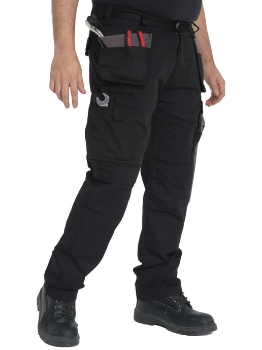 Kruze von Enzo | Herren Cargo Arbeitshose - Schwarz - Image 3
