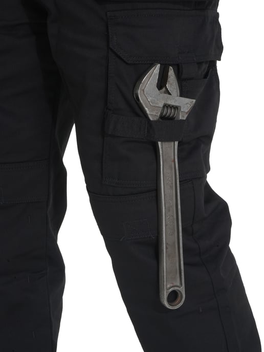 Kruze von Enzo | Herren Cargo Arbeitshose - Schwarz - Image 5