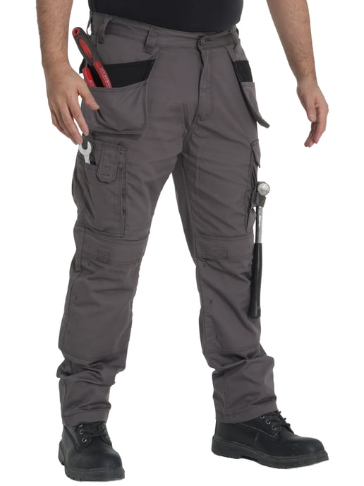 Kruze von Enzo | Herren Cargo-Arbeitsjeans - Grau - Image 3