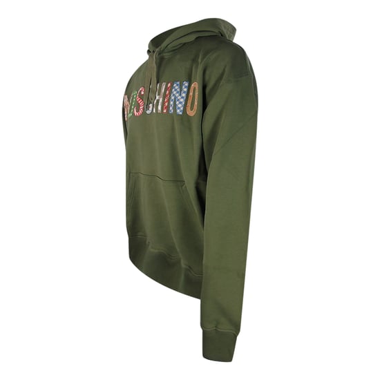 Moschino - Kapuzenpullover In Grün Mit Mehrfarbiger Logo-stickerei - Image 2