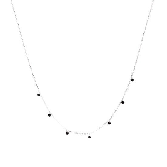 Luxenter, Khosar-Halskette aus 925er Sterlingsilber und rhodiniertem Onyx - Image 1
