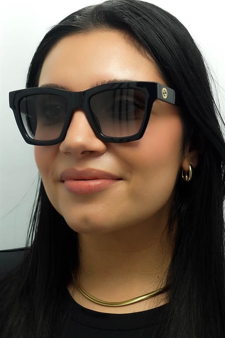 Gucci Square Womens Schwarz Grau Gradient GG1714S - Image 6