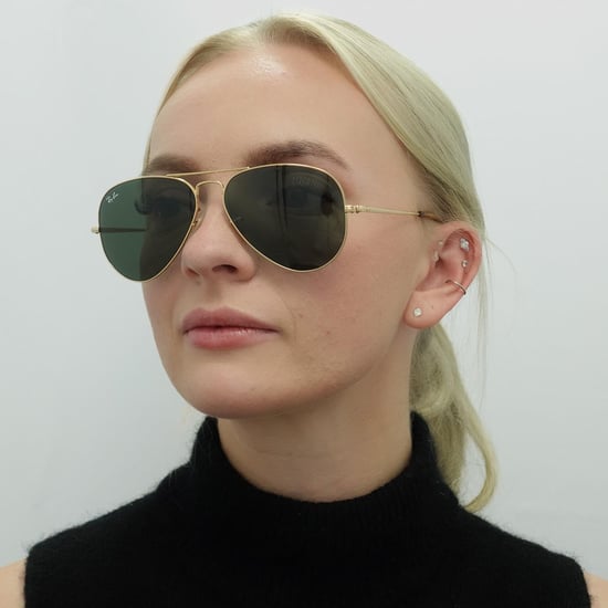 Ray-Ban Sonnenbrille Aviator Metall II RB3689 914731 Gold Grün - Image 5